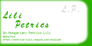 lili petrics business card